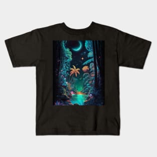 paradise  under moon Kids T-Shirt
